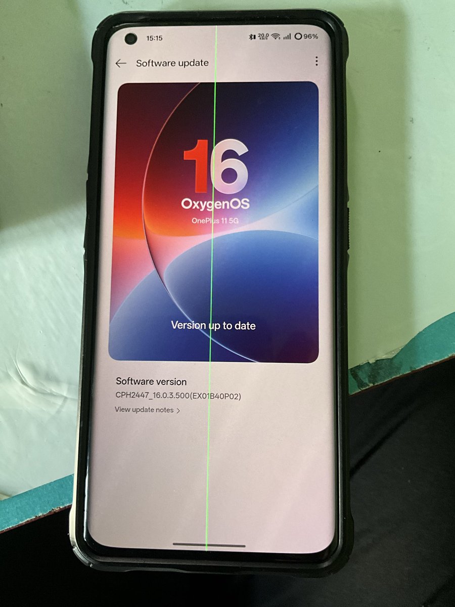rajesh_ramesh_'s tweet photo. Green line issue after doing system update.

One plus 11 5G

@OnePlus_IN @OnePlus_Support  @onepluscareIN https://t.co/LoqhrPsGFd