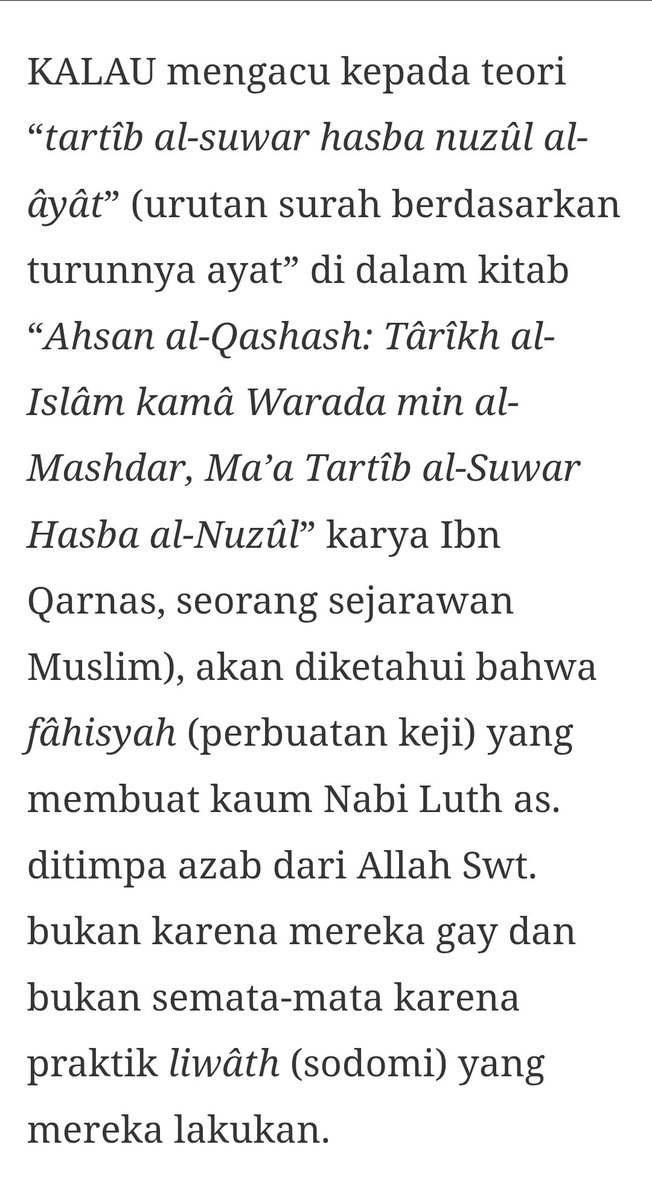 Doni_megan's tweet photo. @firman__nurhuda Lgbt dosa ?? 
Kata lgbt aja gak ada dalam alquran, 
Yang ada hanya kisah kaum nabi luth , yang ditafsirkan banyak orang bahwa itu kisah lgbt 
Padahal.... https://t.co/vuIdY0kloZ