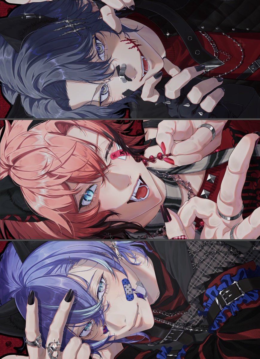 🐙🦖👻ちぇき＆缶バになる絵完成☆