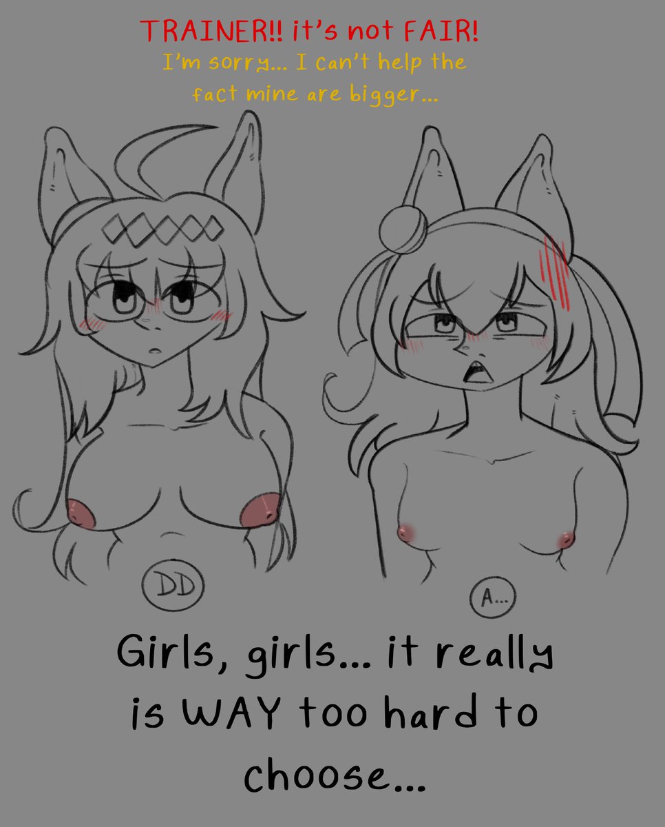 fandomhoard's tweet photo. Choose your fighter! 
[both characters are 18+]

#umamusume #umamusumeprettyderby #umamusumensfw #prettydirby #umamusumeprettyderby #umamusumefanart 
#nsfwart https://t.co/lIPIl5Ym86
