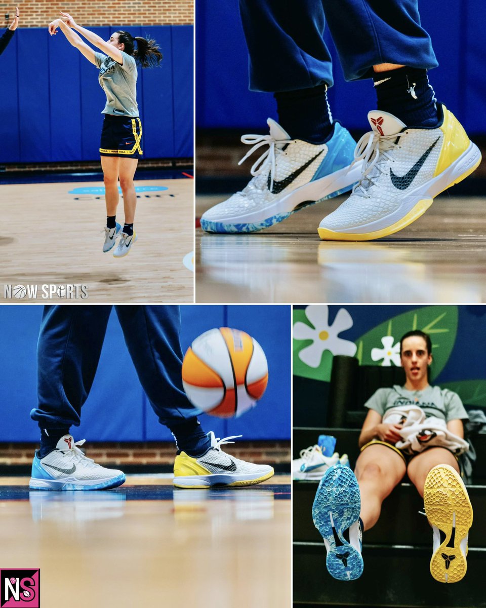 NowSportsX's tweet photo. #WNBAKicks | Caitlin Clark was seen rocking the new @nikebasketball Kobe 6 colorway 👀🔥
(via brilewerkephoto/IG) https://t.co/GIdu6YaqIH
