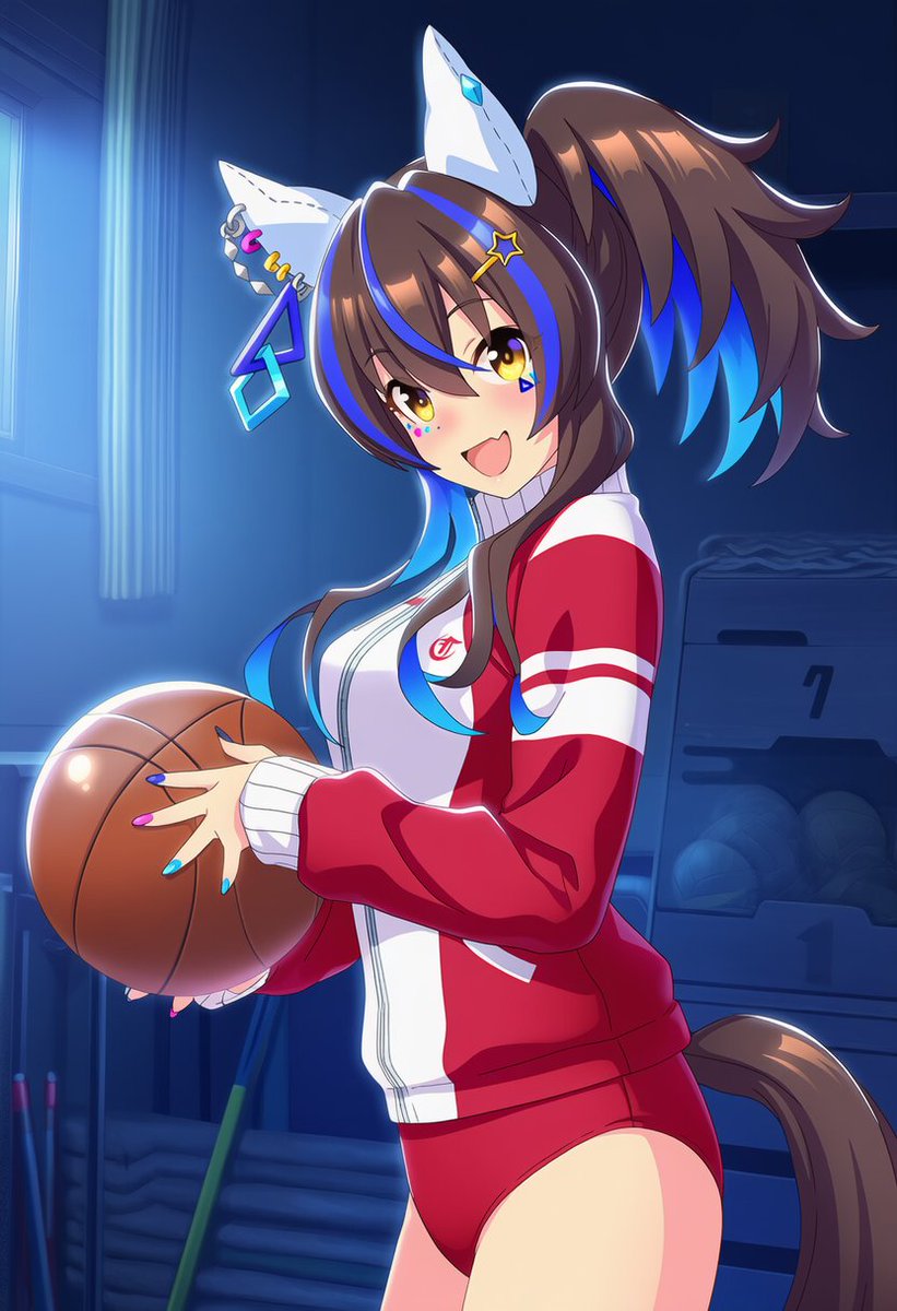片付け手伝ってくれてありがとトレピ♪ #ダイタクヘリオス #ウマ娘