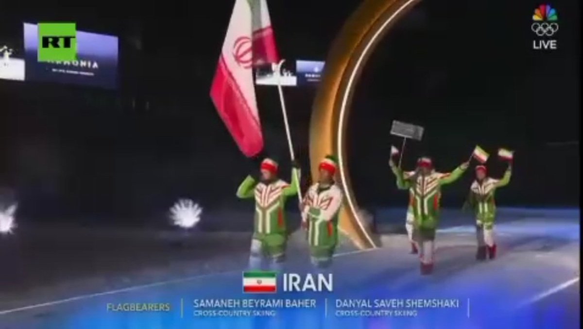 اهتزاز پرچم زیبای ایران در بازی‌های المپیک زمستانی ایتالیا و جماعت برانداز و عمله‌های ربع پهلوی‌ همچنان در حال توهم...

#ایران