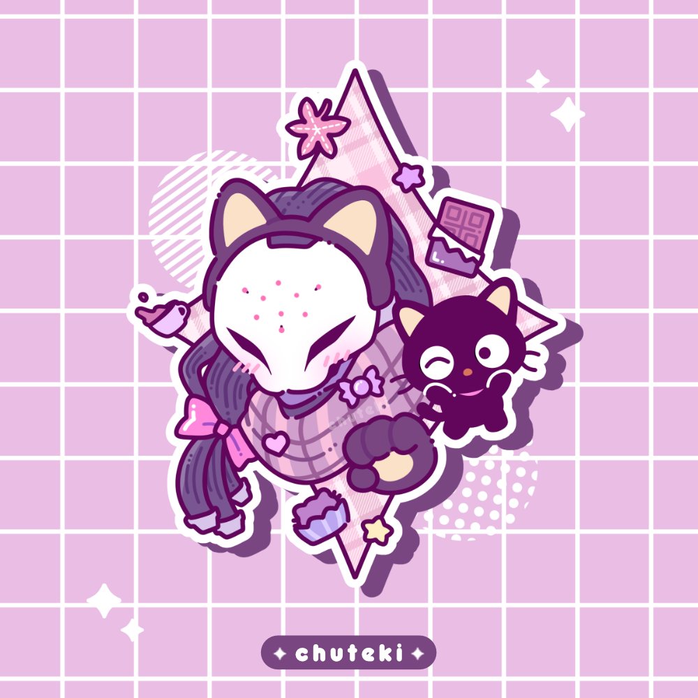_chuteki's tweet image. let him be cute too!! 🍫🎀✨ (my unloved bois 🥺)

#overwatch #sanrio #ramattra