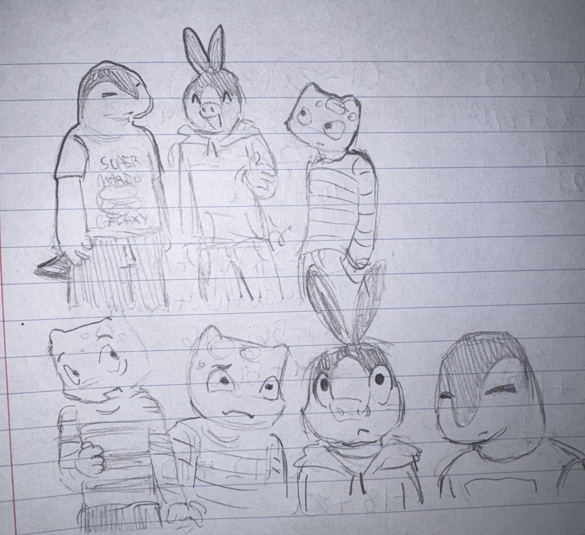 addlepine's tweet image. Old notebook drawings