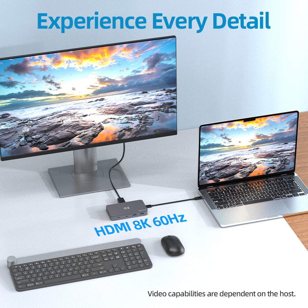 QZelectronics's tweet photo. New USB 4.0 Hub. 8K Display, 20 Gbps data, Video over Type-C, Dual Display https://t.co/ek1NG6MCxn