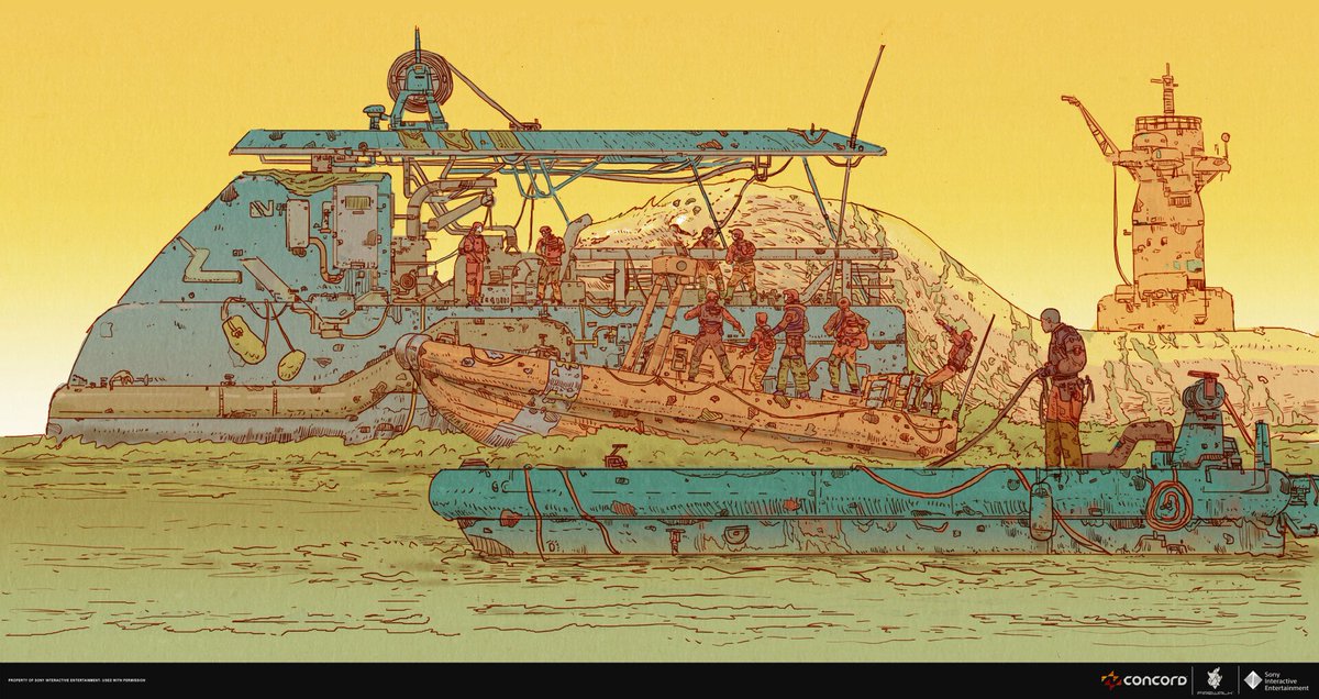 RandolphC84432's tweet photo. literally everything from concord, they were making some crazy awesome moebius inspired shit, it just shows just how much terribly executed hyperrealism can just kill good designs and any sort of charm https://t.co/iXf8XDwOKu