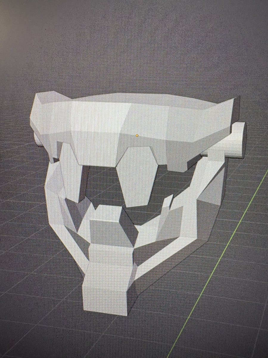 Puon_Shion's tweet image. #ジェイダー
#3Dモデリング
どうにかキングジェイダーの口が形になったおん。

作り始めたときは、どうやって上顎と下顎を噛み合せるのか悩んだけど、ブロックを変形させたりくっ付けたりして、奇跡的にそれっぽくなったおん。
ε-(´∀｀;)

ただ、出力した物がうまく噛み合うかは定かではないおん……