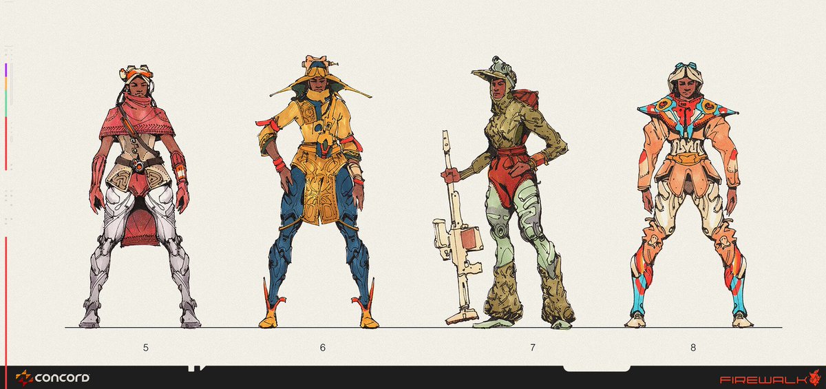 literally everything from concord, they were making some crazy awesome moebius inspired shit, it just shows just how much terribly executed hyperrealism can just kill good designs and any sort of charm