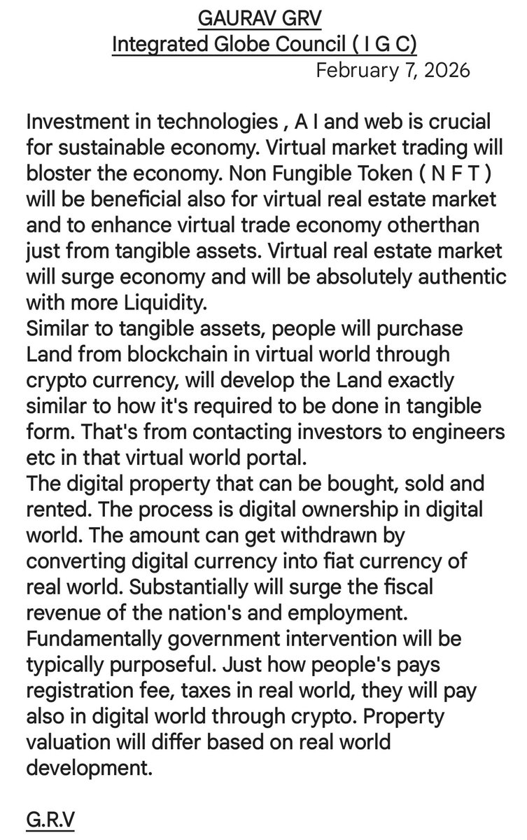 GarvGRV's tweet photo. Metaverse real estate got high Liquidity. @POTUS @antonioguterres @vonderleyen @RoyalFamily @takaichi_sanae @Jaemyung_Lee @AlboMP @LulaOficial @RTErdogan @KingSalman @KingAbdullahII @TamimBinHamad @ZelenskyyUa @Claudiashein @JMilei @WilliamsRuto @ymahmoudali @INTERPOL_SG https://t.co/HpDZD17qZv