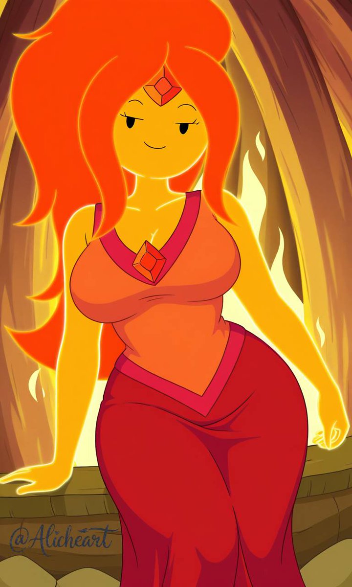 Alicheart's tweet photo. Sé que te mueres por tocar✨
Flame Princess : Adventure Time

Si gustan ver toda la galería de imágenes que salieron mejores ,al estilo NSFW estarán en mi Patreon 👇📷 🔥
 https://t.co/5gOfdfhlp9 
#art #IA #iaart  #cartoon #CartoonNetwork  #adventuretime #adventuretimefanart https://t.co/jjdCUXNklH