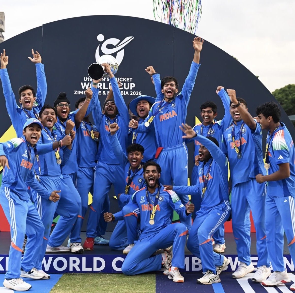 bhaveshporwal19's tweet photo. Heartiest Congratulations to India’s U19 World Cup Squad for winning 6th World Cup Title for India. Our youngsters have shown that when dream is big , age is just a number .
Team India , you’ve made every Indian Proud !! Jai Hind ! 🏆
#U19CWC #U19WorldCup #vaibhavsuryavanshi #TeamIndia