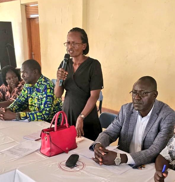 kyobesarah's tweet image. Ms. Nyadoi Teopista, Senior Inspector of Schs in Tororo Municipality, closed 2026 SESEMAT as chief guest at  closing ceremony. She emphasized improving performance after salary hikes. Thanked trainees for attending &amp;amp; acknowledged the privilege of being recognized as a scientist.