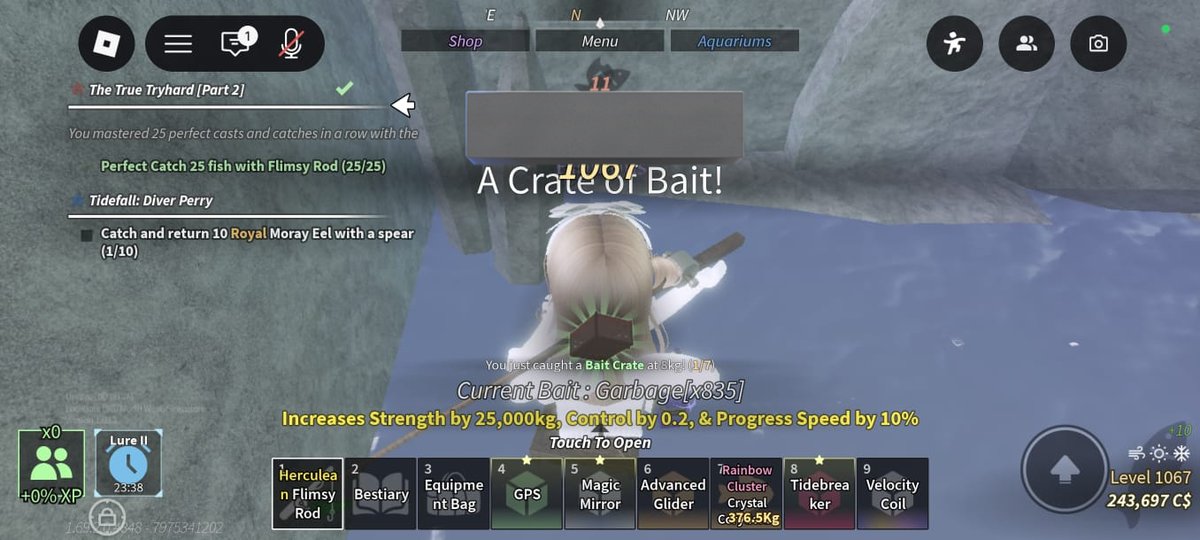 stygin's tweet image. Done Joki Tryhard Rod :

Perfect Cast &amp;amp; Perfect Catch 25 Times (4) ✅️
Catch a Megalodon with Flimsy Rod Enchant Invincible + Tryhard ✅️

BONUS :
FREE Record fishing progress