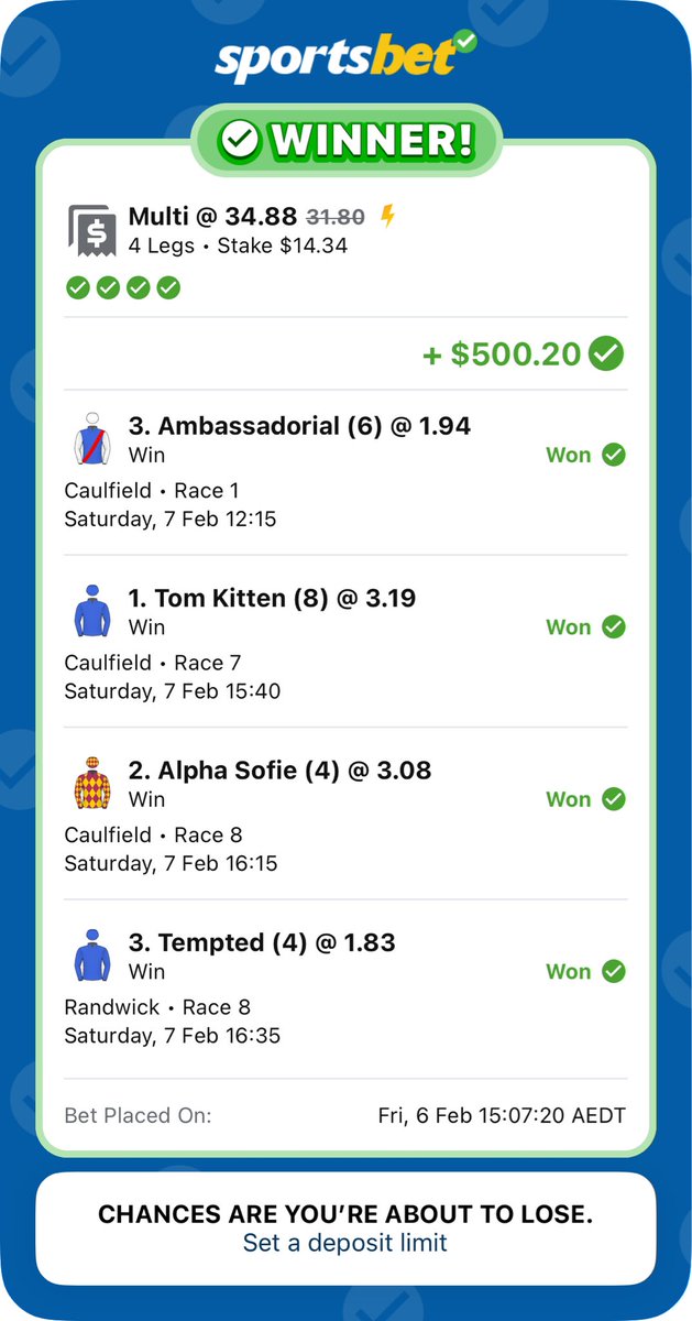 Kade_Bets's tweet photo. @MitchellBazley Thank you tempted 💰💰 https://t.co/Hj9zIppn79
