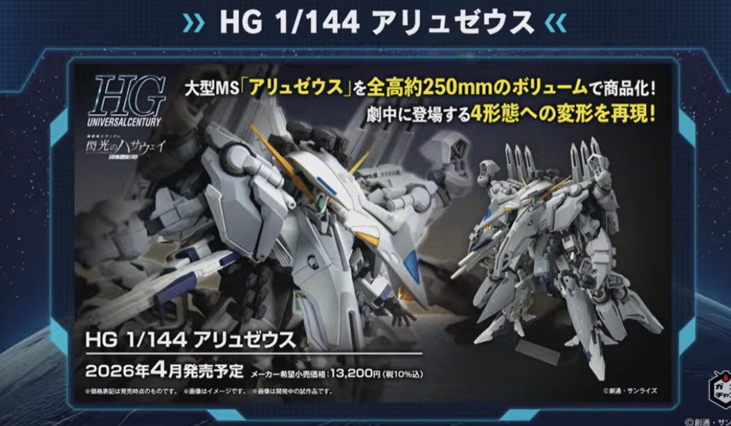 HGアリュゼウス、発表あった時は 「こんなん置く場所ないし、高ェわ