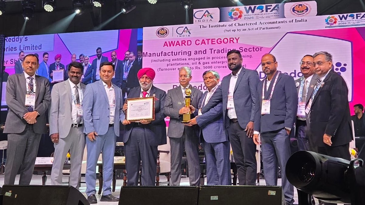 drreddys's tweet image. We’ve received Gold Shield for @theicai Awards for Excellence in #FinancialReporting 2024–25 in the Manufacturing &amp;amp; Trading category (₹5,000 crore+). The recognition reflects the quality of our reporting, transparency, and strong disclosure standards.
#DrReddys #WeAreDrReddys