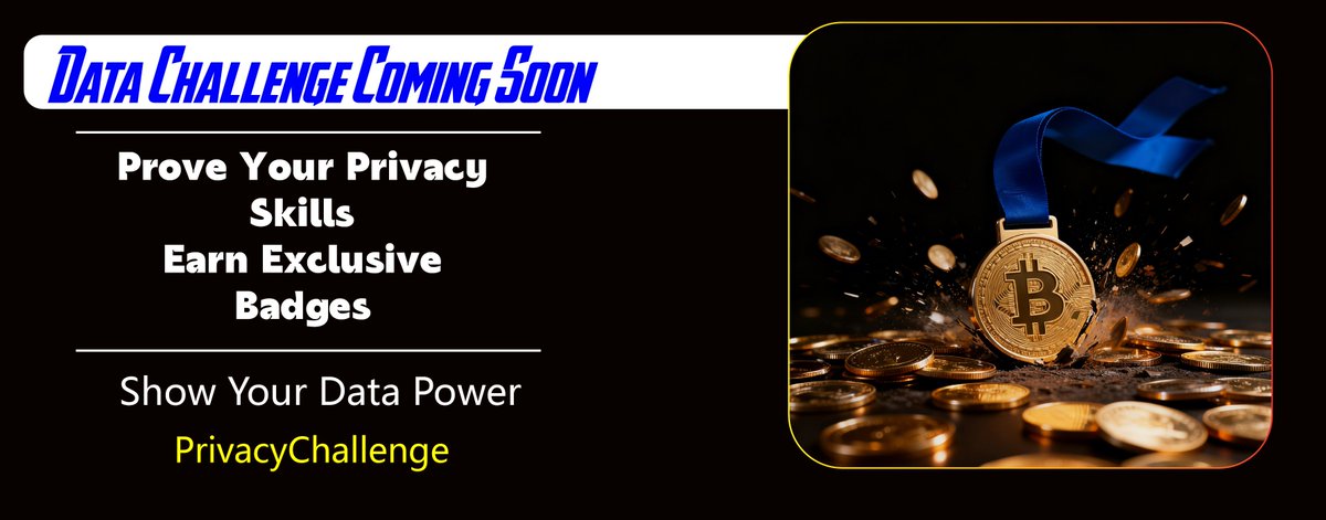 DataVerse_X's tweet photo. The #DataChallenge is coming soon!
Prove your privacy power and earn exclusive badges 🏅
#DataVerse #Privacy #Web3 #DAO #QuestSystem https://t.co/K3S2nc6M09