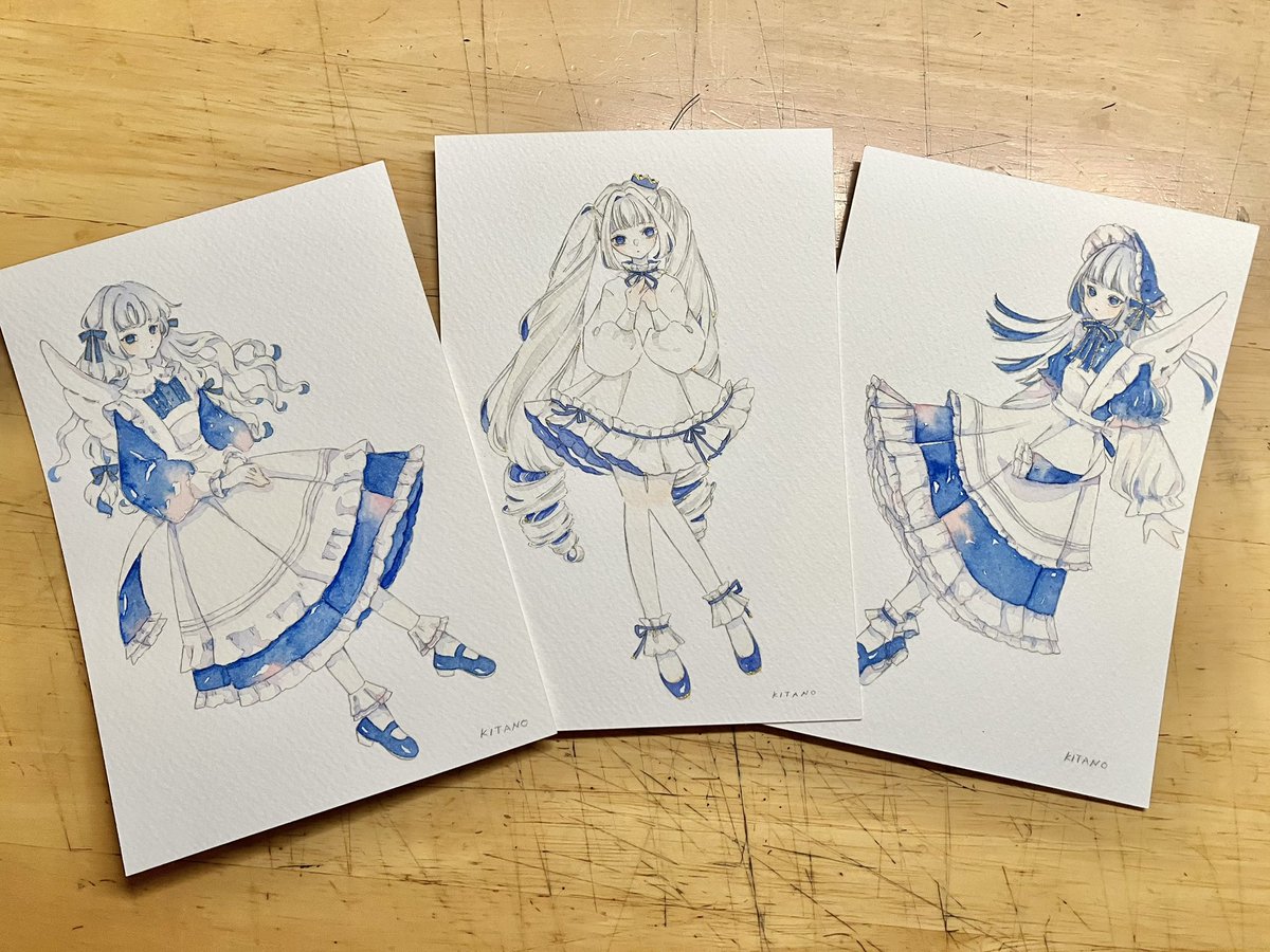 いそのけい　イラスト原画　フレーム付 フレームレスかけました、明日もっていくね #原画市