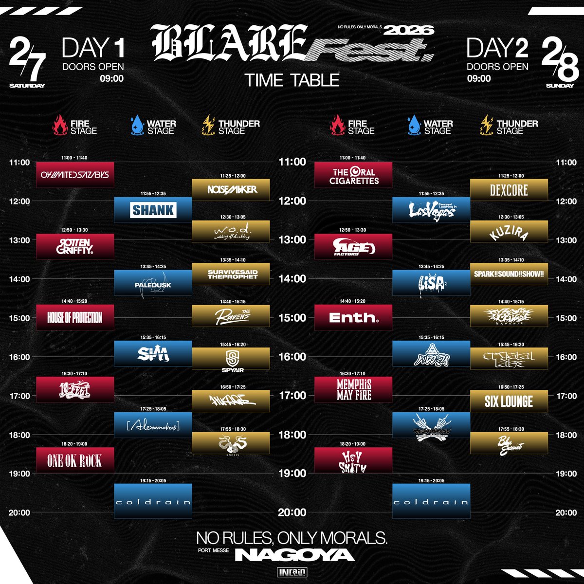 BLUEN_official's tweet photo. 【明日は名古屋！】

2/8(日)
「BLARE FEST.2026」
@ ポートメッセなごや

ブルエンは
THUNDER STAGRにて17:55〜！⚡️

ステージトリよろしくお願いします！！💨

詳細はこちらから！
https://t.co/PvuSol1ny9 https://t.co/LW64WAbvNb