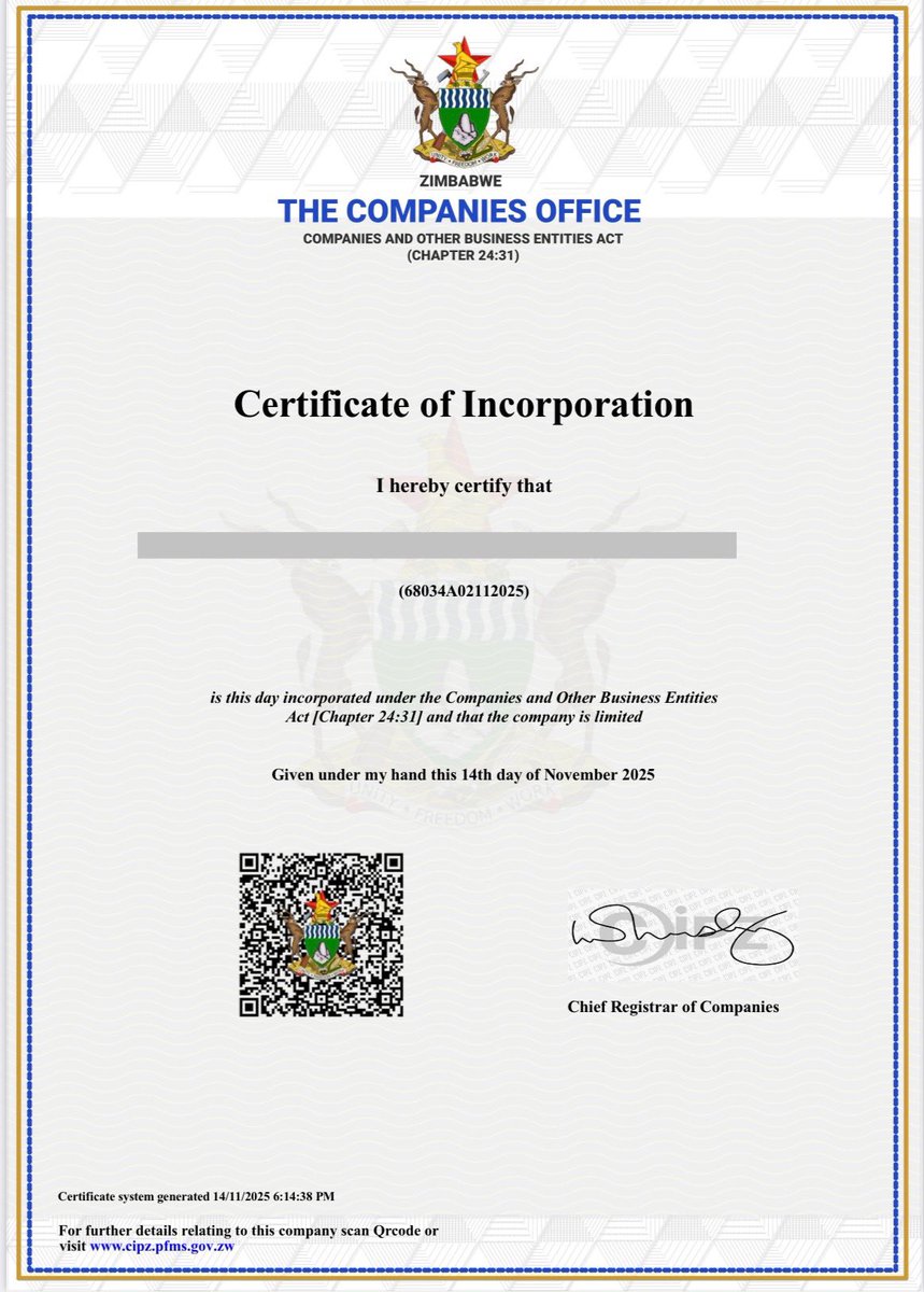 kuda_ww's tweet photo. @Calexy1332 @bosskimhucci 0786816455
Get in touch for company registrations and tax clearance registration and renewals. Company reg from aa little as $130 with a free tax clearance https://t.co/QjA7sRlNeD