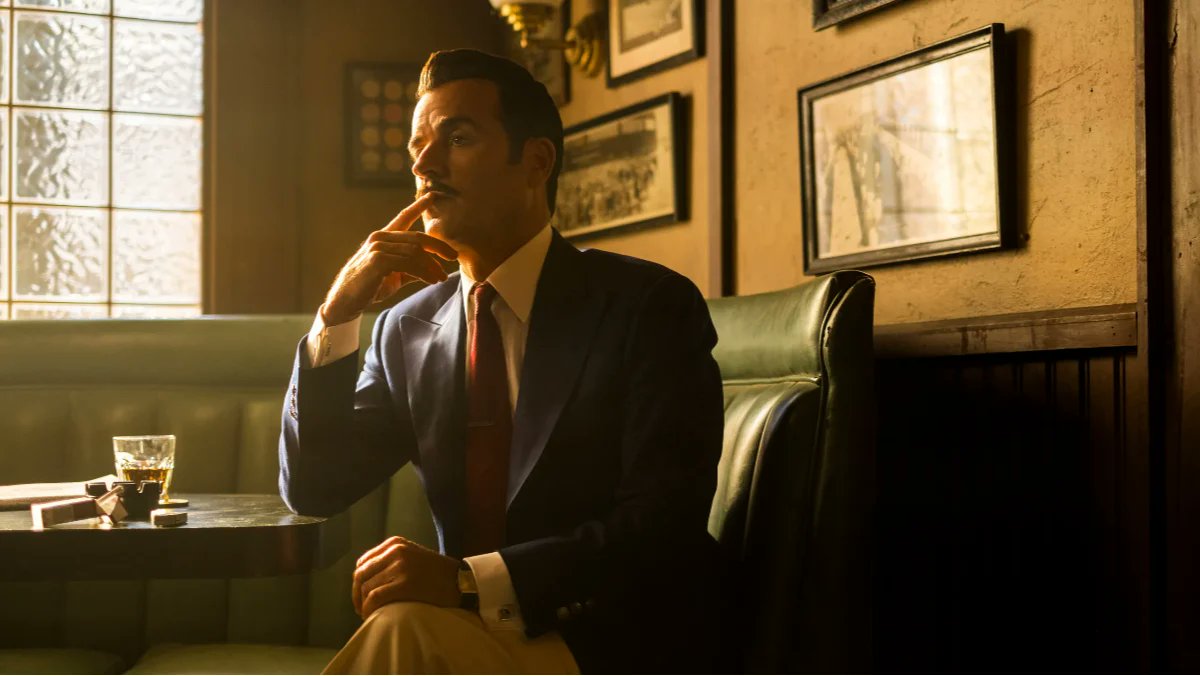nerdist's tweet photo. Fallout season 2's Justin Theroux joined us for a DEEP dive into Mr. House's psyche. #Fallout #RobertHouse https://t.co/2unI8Sf105 https://t.co/tiuPJGhPqd