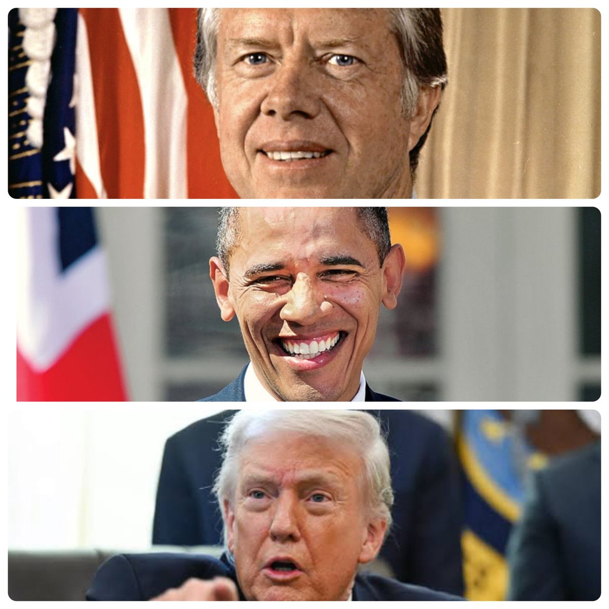 mr_apoptosis's tweet photo. 1.Brought the mullahs to power in Iran
2.Gave the mullahs billions
3.Stopped the mullahs from falling 

#Trump just made Carter and Obama look good! 

#TACO
@realDonaldTrump 
@JDVance 
@marklevinshow 
@LindseyGrahamSC https://t.co/px1WPRghfg