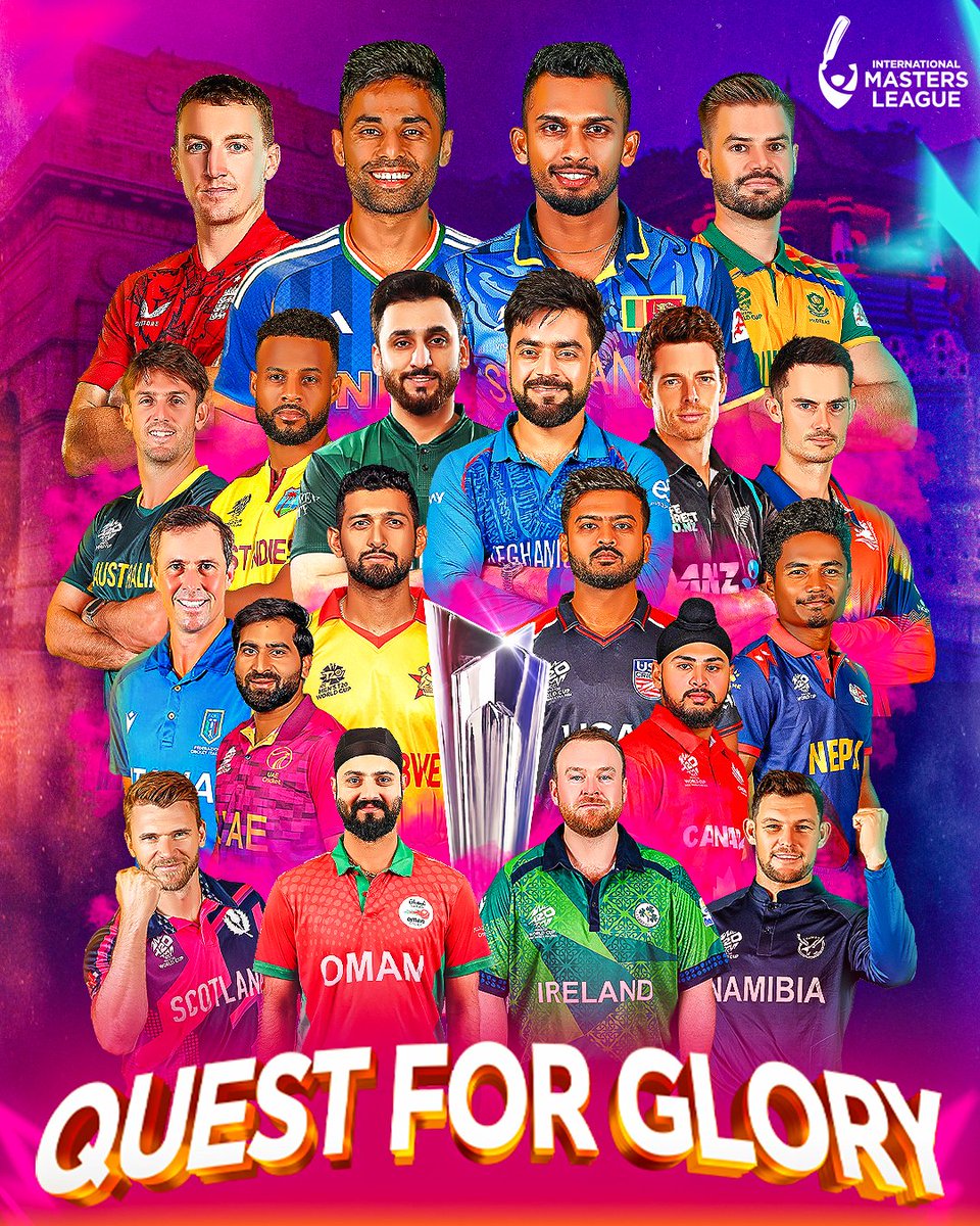 imlt20official's tweet photo. ๐๐ ๐๐๐ฉ๐ญ๐๐ข๐ง๐ฌ๐ | ๐๐ง๐ ๐๐ซ๐จ๐ฉ๐ก๐ฒ๐
The quest for T20 glory begins today in India and Sri Lanka๐ฅ
Who will rise above the rest and lift the prestigious title on March 8?
#T20WorldCup2026 #SuryakumarYadav #T20Cricket #IML2026 #LegendaryReturn https://t.co/lah5X15FKt