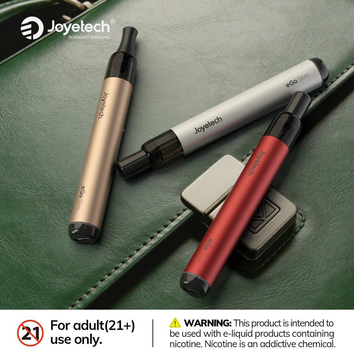 The eGo Slim brings together clean design, adjustable airflow, pod compatibility, and practical features in one streamlined device.

Warning:  21+ only.
#eGoSlim #fashiondesign  #joyetech