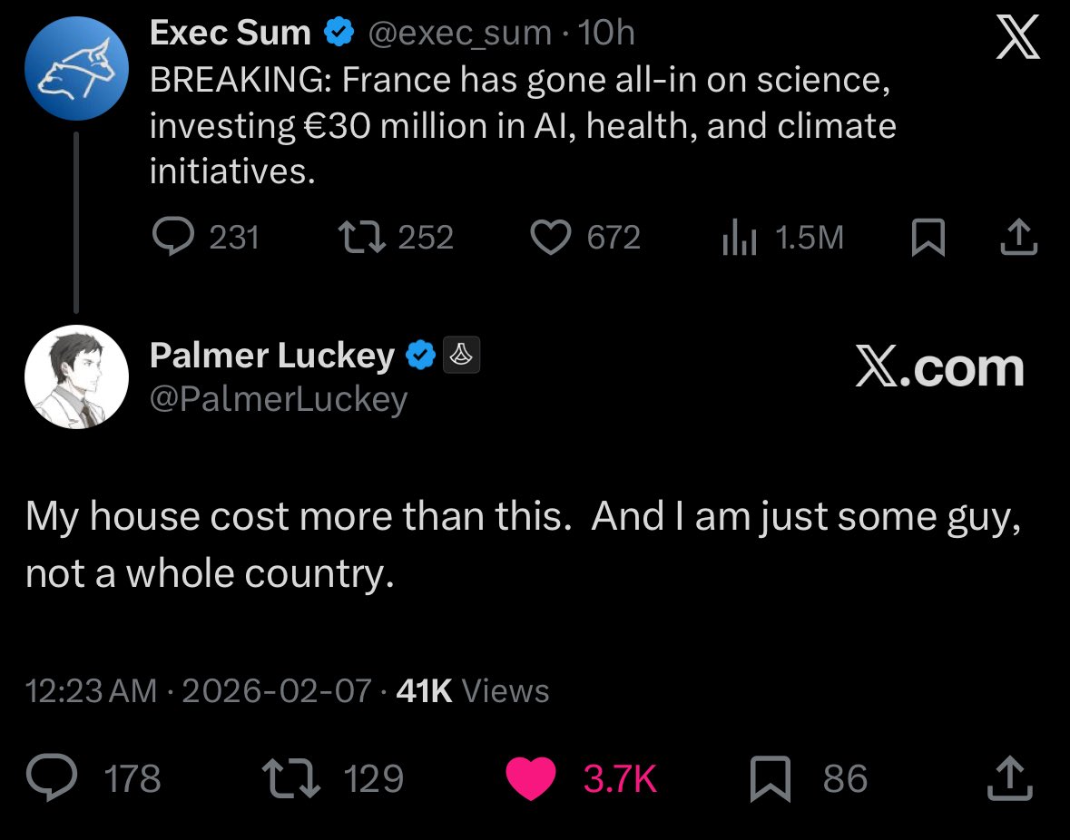 ns123abc's tweet image. France mogged by Palmer Luckey