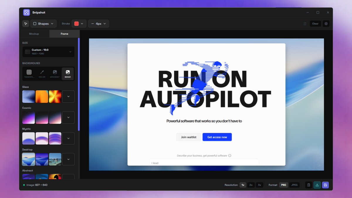 fabwaseeem's tweet photo. 🚀 Meet Snipshot — open-source lightweight screenshot app built with Go + React (Wails)!
Capture, annotate &amp; export like a pro. 🖼️✨
• Hotkeys
• Rich annotations
• PNG/JPEG export
👉 https://t.co/lrpREZJZqR
👉 https://t.co/DttJRMwch8

#snipshot #screenshot https://t.co/t4fIpt3INg
