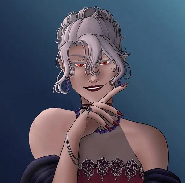 EmmaLouise348's tweet photo. Elegant, dangerous, and a little unreadable.
I wanted this piece to feel calm on the surface with something sharp underneath. 🩸
#digitalart  #characterdesign  #FantasyBooks  #illustration  #artistsonx https://t.co/XgdvtKoKCK