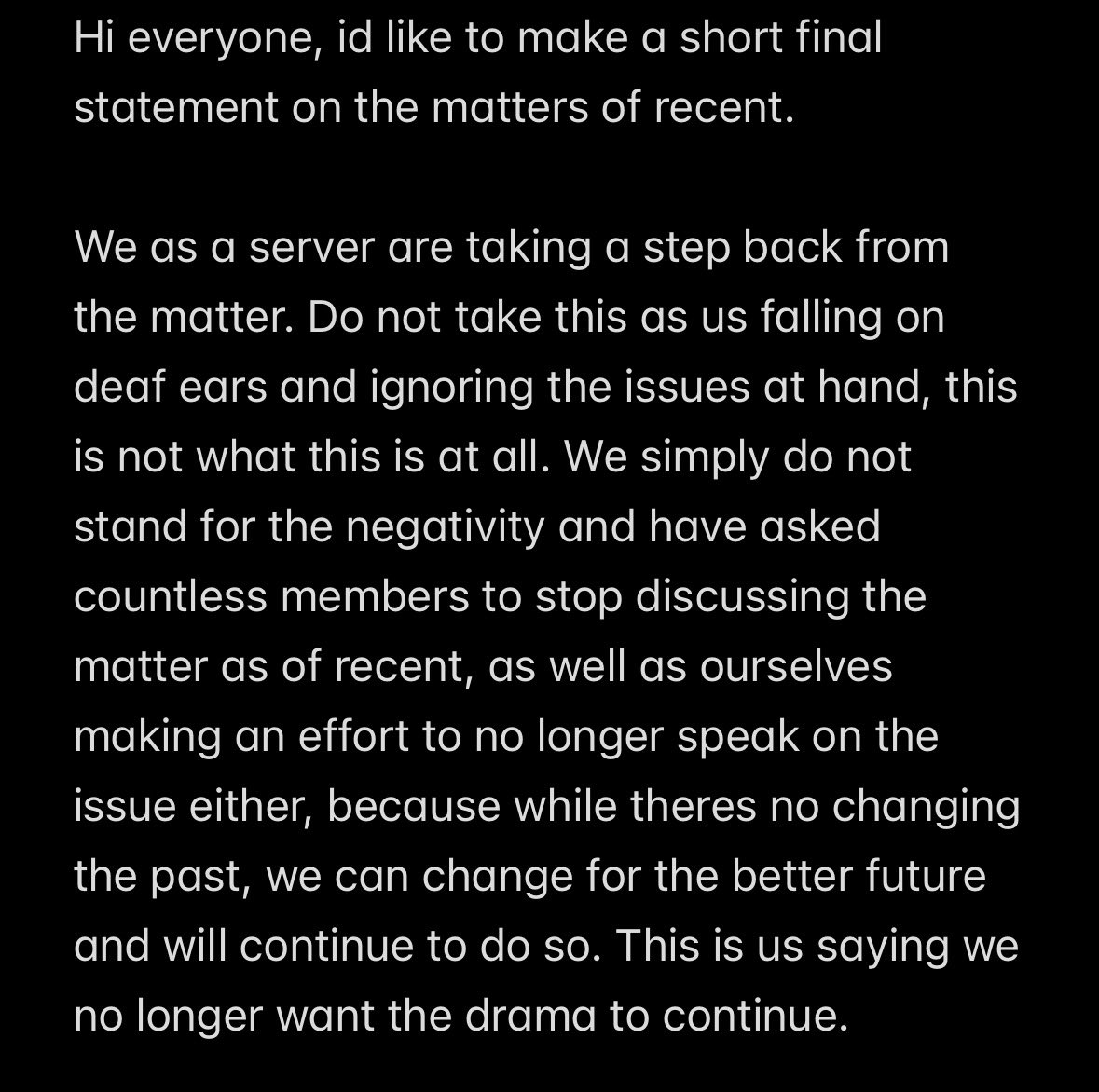 teicordOFFCIAL's tweet photo. Hello, we're making one final statement since theres still word going 'round, then we are going to stop speaking on it permanently. 

We suggest to everyone, no matter your stance, to do the same- though we cannot force. 
Thank you.
- 🦇 (sunny , co-owner) https://t.co/Jm8cn9WQmu
