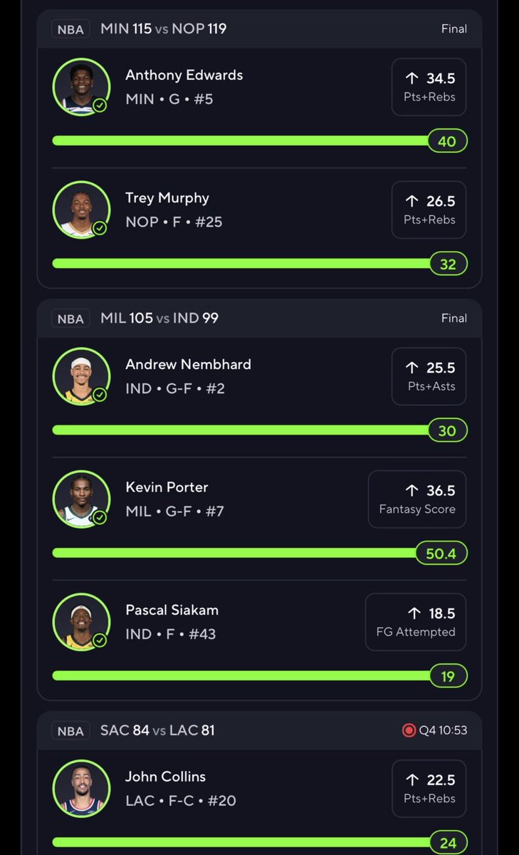 💰$200 To 3 FOLLOWERS Who LIKES/RT&amp; comment your Cashapp💰💚

🧹We just SWEPT ALL MY FREE PROPS ON X🧹

JOIN VIP💯 with 50% OFF⬇️
dubclub.win/r/p/pri-cxrpt/…

✅6/6✅
✅Andrew Nembhard O 25.5 PA✅
✅Anthony Edwards O 34.5 PR✅
✅Pascal Siakam O 18.5 FGA✅
✅Trey Murphy O 26.5 PR✅