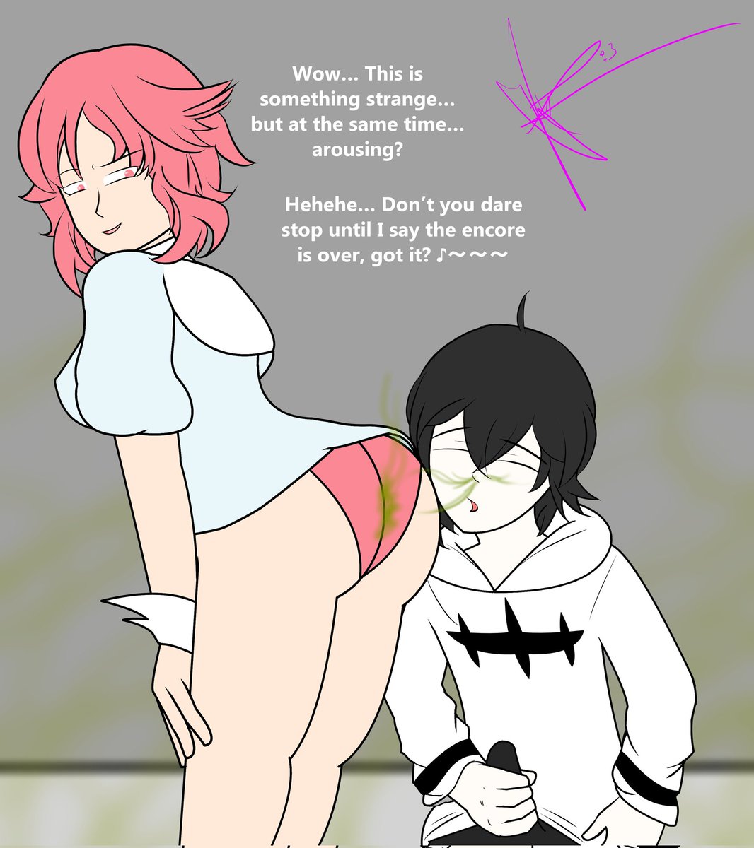 KyleCrimnson69's tweet photo. @DudeOh593881 oc sniffing some Nonon farts 😚😚😚

#fartfetish #killlakill #nonon #oc #fartart #digitalart #girlfart https://t.co/gtSHXE2rnp
