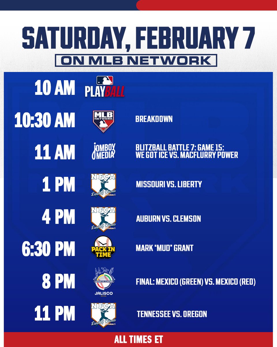 We've got <a href="/JMWarehouse_/">The Warehouse Games</a>, <a href="/NFCAorg/">National Fastpitch Coaches Association</a> and <a href="/beisboldecaribe/">Serie del Caribe</a> action coming your way on a packed Saturday!