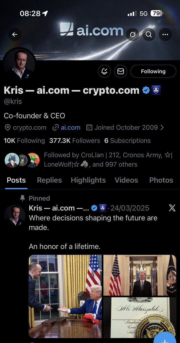 Looks like this ai.com thing is a big deal then! Really hope it ties in with $cro