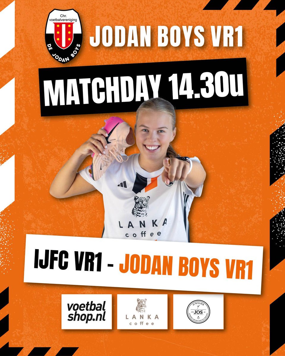 OP NAAR GOEDE RESULTATEN|| Onze dames zijn zo goed begonnen aan de tweede seizoenshelft. Twee overwinningen op rij! Jodan Boys 1 liet vorige week weer zien goed te kunnen voetballen! vandaag twee uitwedstrijden! Komen jullie supporten? 🧡🤍🖤