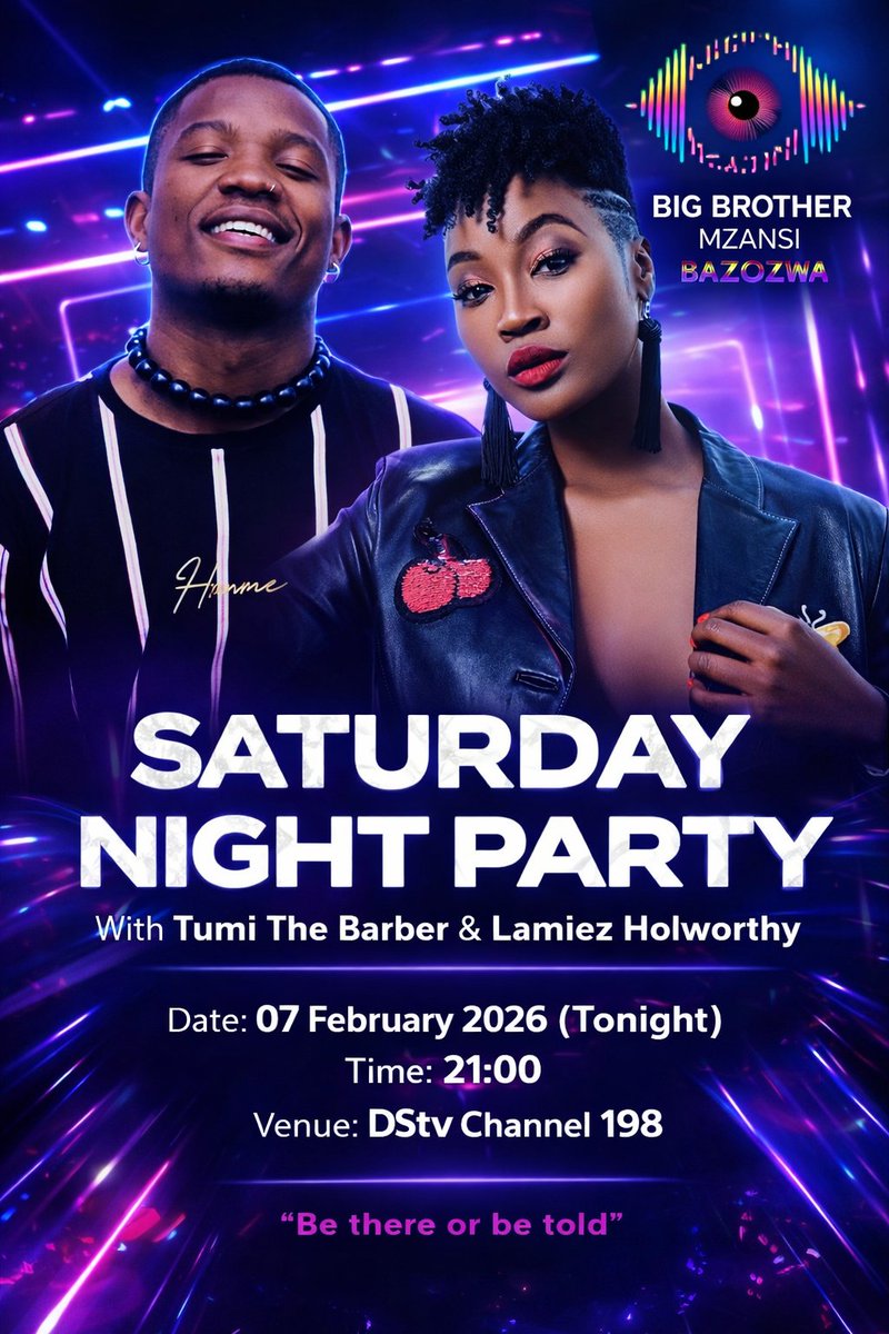 Let's Gooooooooo! 
#BBMzanziS6 
#BBMzansiBazozwa 
#BBMzansi 
#TumiTheeBarber 
#Tumination