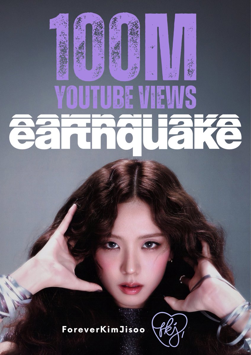 7 days before its 1st anniversary, JISOO’s “EARTHQUAKE” Official Music Video surpasses 100 MILLION views on YouTube!

CONGRATULATIONS JISOO (<a href="/officialBLISSOO/">BLISSOO</a>)! The world is still feeling the massive impact of your “Earthquake.” 🫨💝