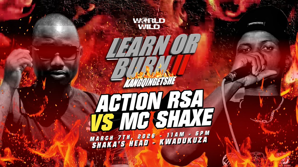 KasiArmySA's tweet photo. #LearnOrBurnII ANNOUNCEMENT 3
> #ActionRsa vs #McShaxe
March 7th, 2026
Shaka's Head - KwaDukuza https://t.co/c0q7ObzUFd