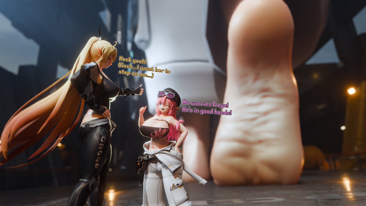 What's the best way to fix a giant mech warrior?

Well....get a giant girl to help fix it!