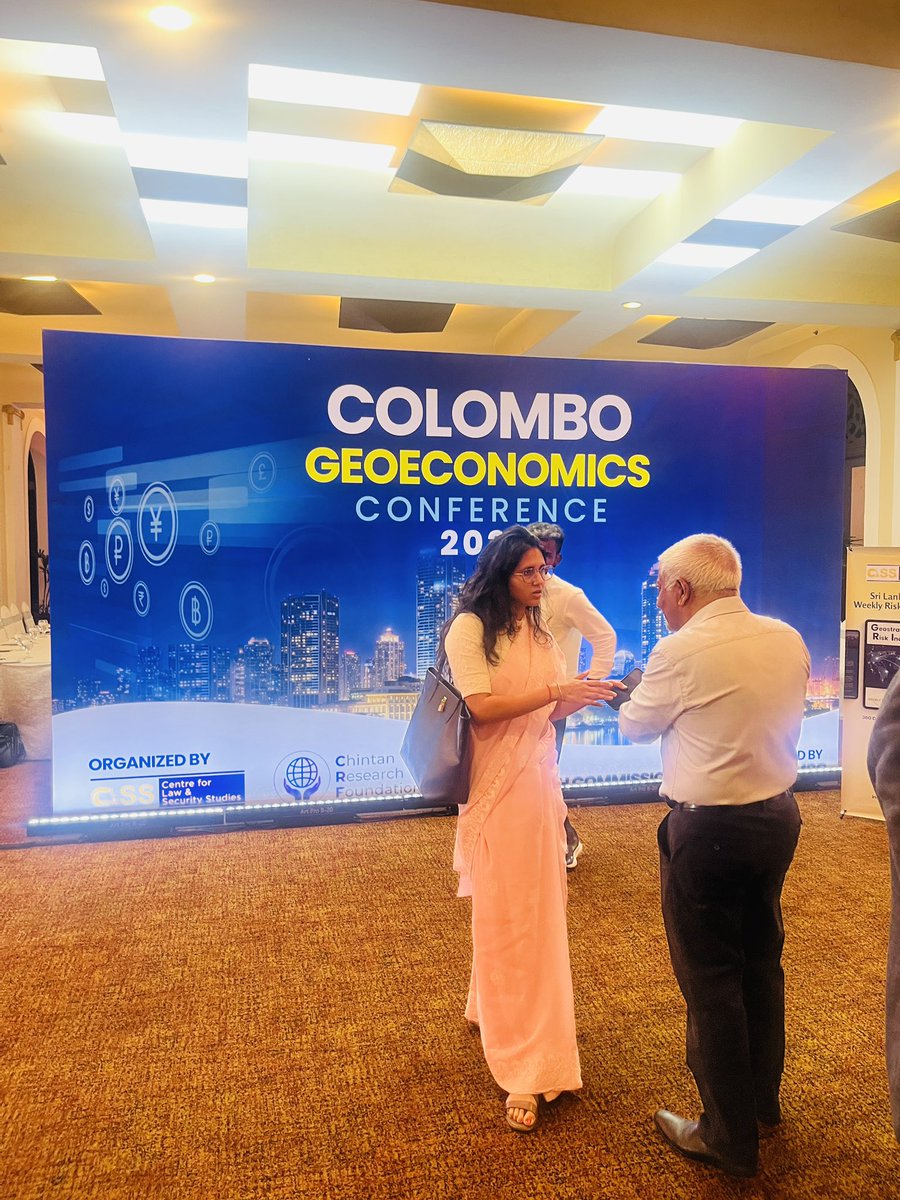 NexusLK's tweet photo. Prof. Charitha Herath, Chair of Nexus Research, participated in the Colombo GeoEconomics Conference 2026, jointly organised by Chintan Research Foundation (India) and CLASS (Sri Lanka).

A timely and insightful dialogue on economic and strategic challenges shaping the region. https://t.co/r3oiZYgC3X