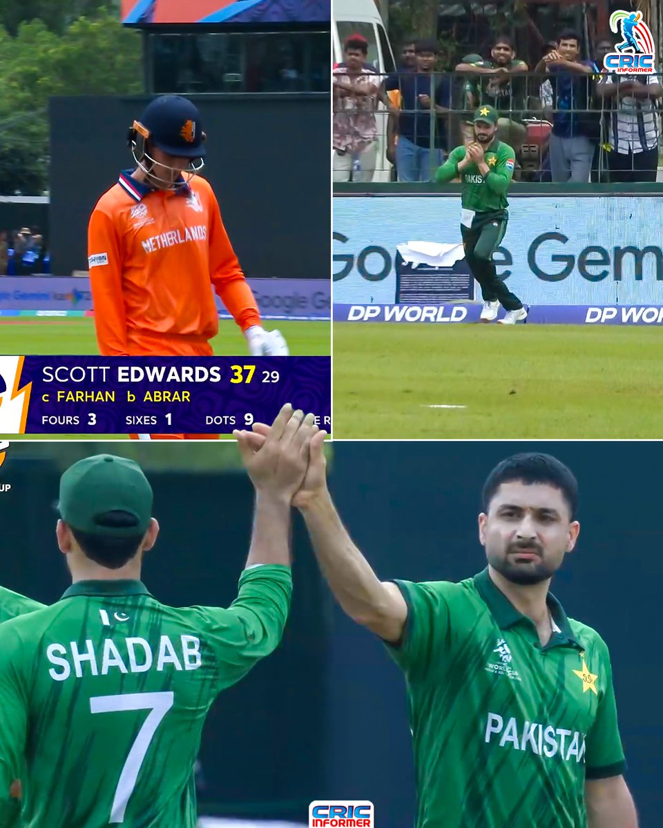 CricInformer's tweet image. Abrar strikes as Scott Edwards departs for 37

#pakvsnet #T20WorldCup #ICC