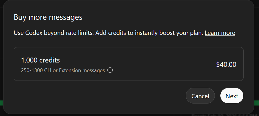haapjari's tweet photo. @OpenAI your new model is cool, so cool that i would like to buy more credits but i see 400 call on openai backend when im trying to do it from codex dashboard - seems to happen pretty consistently with every browser https://t.co/g8PDQpftWI