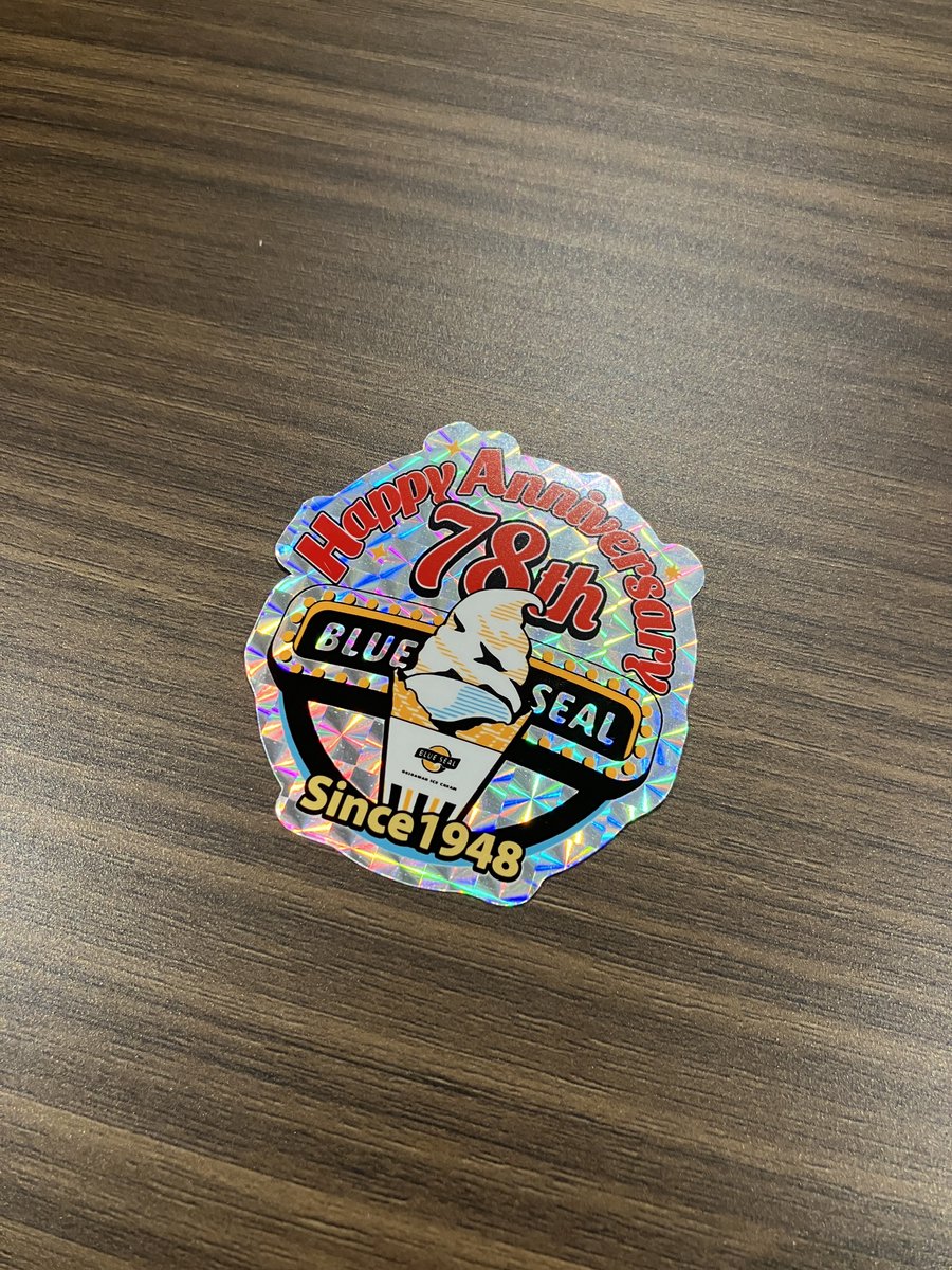 創業祭78周年記念の 非売品ステッカーがかわいい。