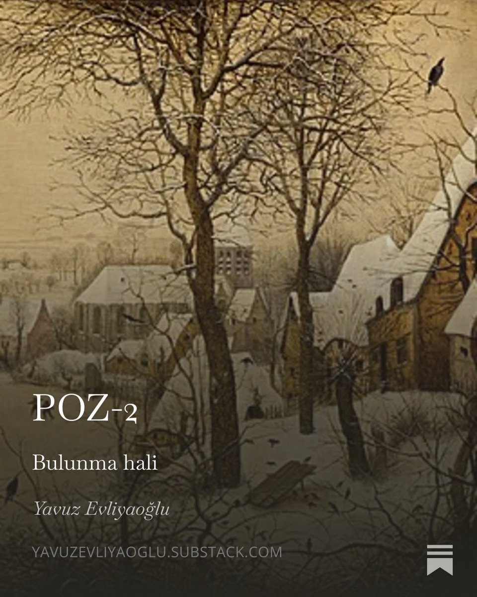 Kuşlar uçar kışında,
Tavanı çatal bahçenden
karlar düşer.
Karlar şapkanda.
Ufukta vapurlar,
Kimseye çarpmadan
batar kuşlar—
ufuk çizgisinden