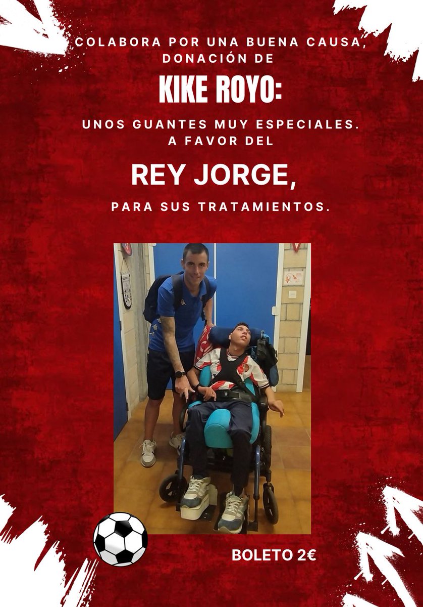 Hola amigos del fútbol, el portero de la <a href="/SDLogrones/">SD Logroñés</a> <a href="/enriqueroyo1/">Enrique Royo Herranz</a> me ha donado unos guantes de portero muy importantes para él, está tarde estaremos en las Gaunas haciendo un sorteo, abra 100 números a 2€, cuando se llene se sortea con el número de la ONCE, os esperamos gracias