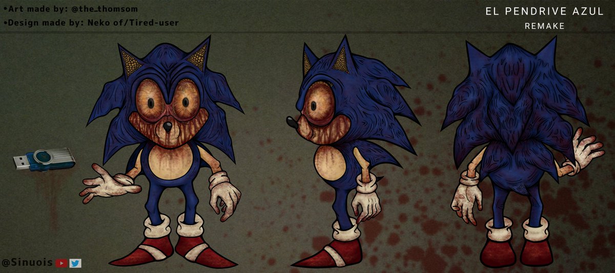 With the author's (<a href="/sinuois/">Sinuois</a>) permission, I'd like to show you the complete design of the pendrive azul that we used in the official remake. 
1/4 🧵

#elpendriveazul #bluependrive #creepypasta #execommunity