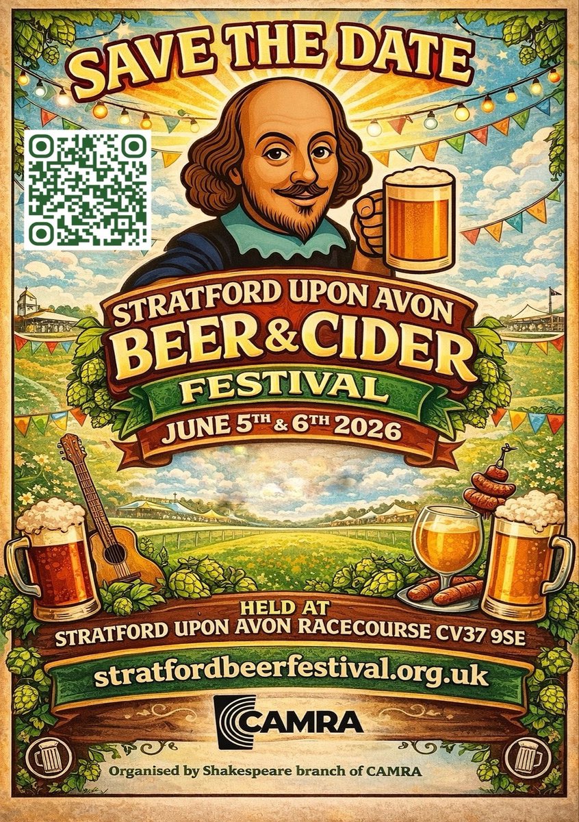 📆 SAVE THE DATE - Official!  June 5th &amp; 6th

✅ FESTIVAL APPROVED FOR LAUNCH

🗺️ Stratford Racecourse 

ℹ️ More details to come soon

#stratforduponavon #beerfest #camra #realale #realcider #beerfestival #beer